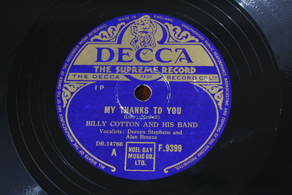 SPレコード盤　10インチ25cm ～BILLY COTTON AND HIS BAND～