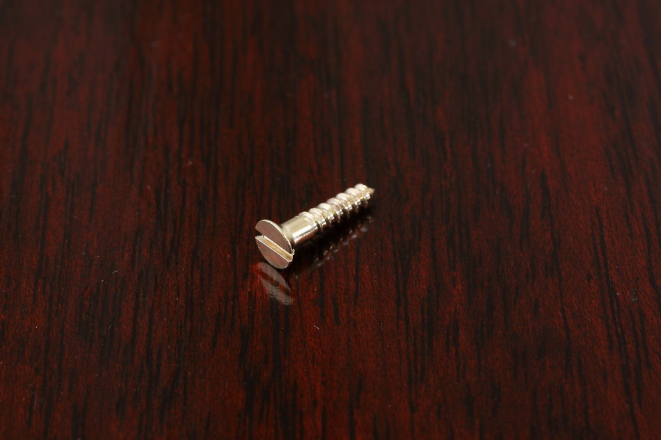 真鍮製ウッドスクリューフラットヘッド (皿頭マイナス木ねじ) 3g×1/2インチサイズ 200本入