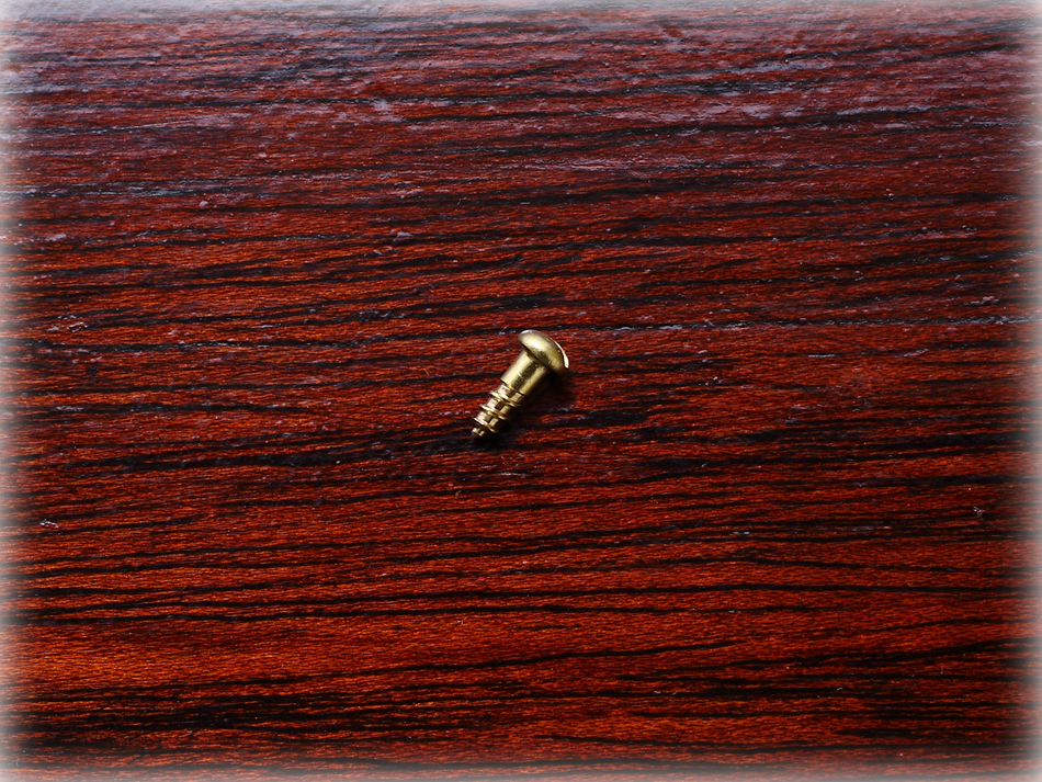 真鍮製ウッドスクリューラウンドヘッド (なべ頭マイナス木ねじ) 1g×1/4インチサイズ 200本入
