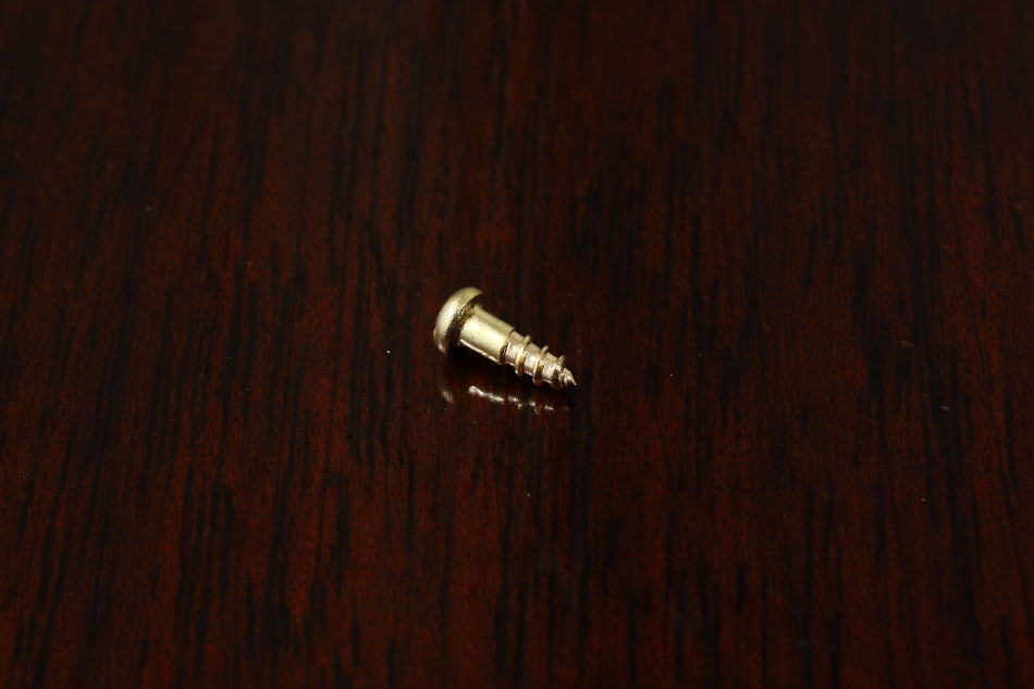 真鍮製ウッドスクリューラウンドヘッド (なべ頭マイナス木ねじ) 1g×1/4インチサイズ 200本入