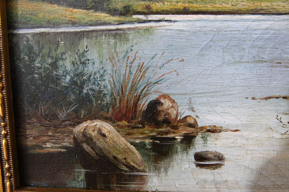 A River Scene in the Highlands/ Oil painting