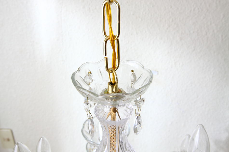 ムラーノガラス ブラス&クリスタルシャンデリア(12灯)