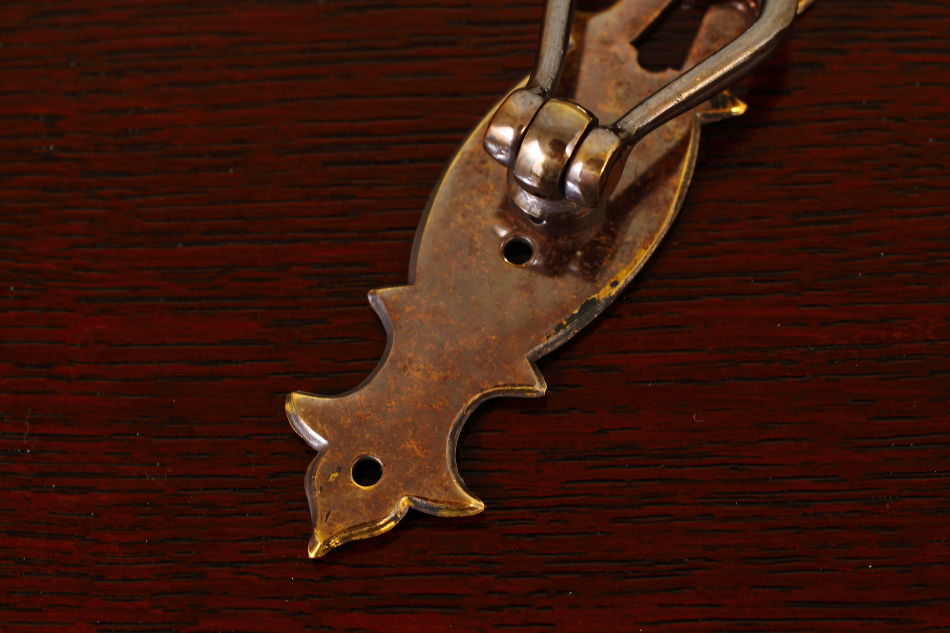 真鍮製 ペデスタルハンドル キーホール(鍵穴)付き83サイズ