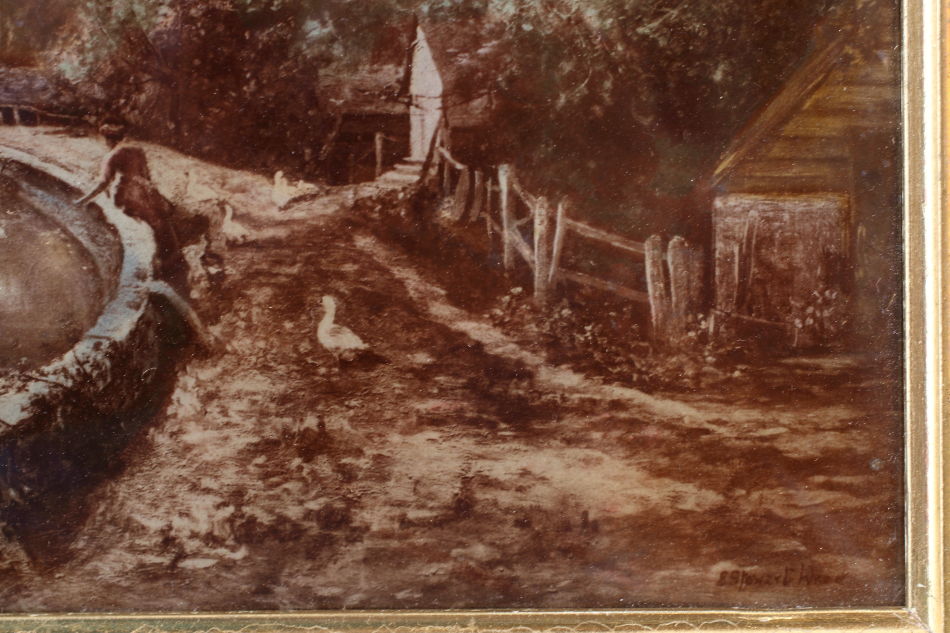 Country scene with figure / Crystolian Painting