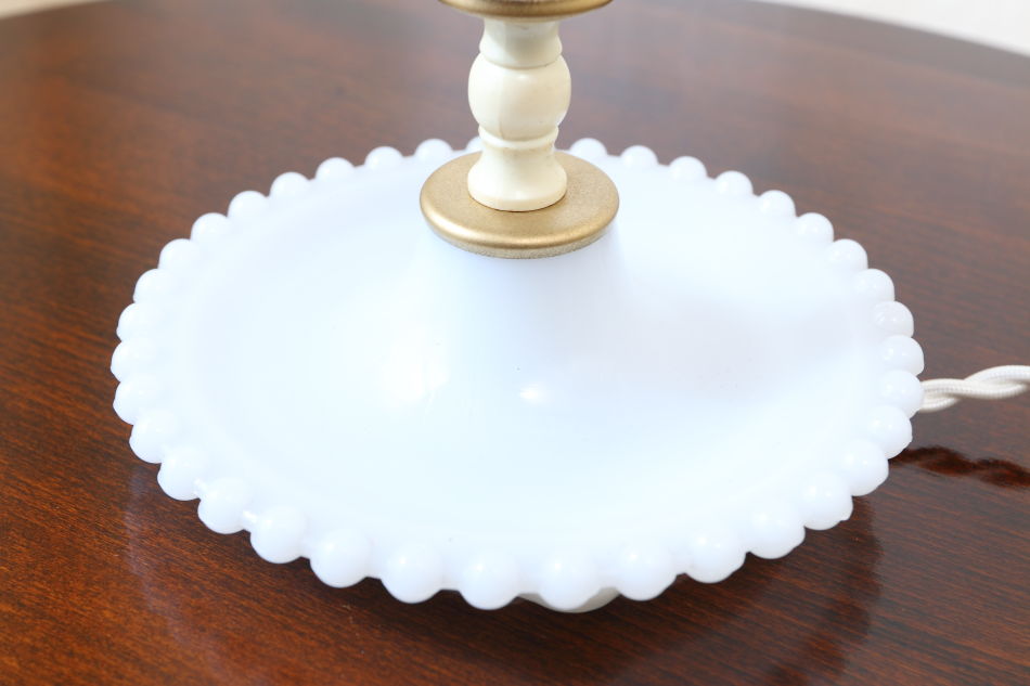 オールドフェントンFenton ピュア・モリスMorris ミルクガラス ホブネイルテーブルランプ