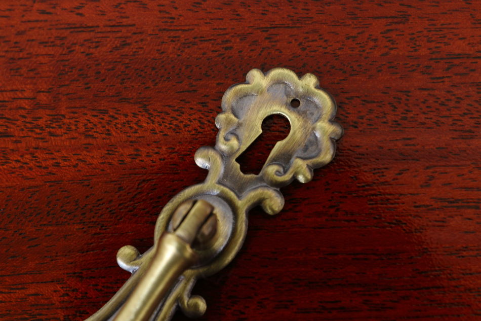 真鍮製 ペデスタルハンドル サイズ キーホール(鍵穴)付き96サイズ
