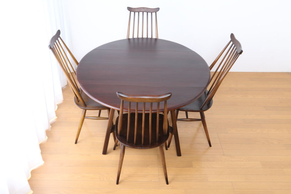 アーコールERCOL No377 ウィンザードロップリーフテーブル /ブルーラベル