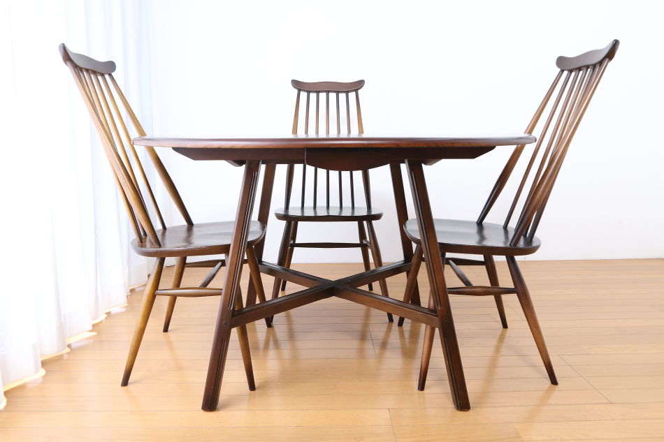 アーコールERCOL No377 ウィンザードロップリーフテーブル /ブルーラベル