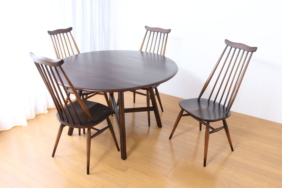 アーコールERCOL No377 ウィンザードロップリーフテーブル /ブルーラベル
