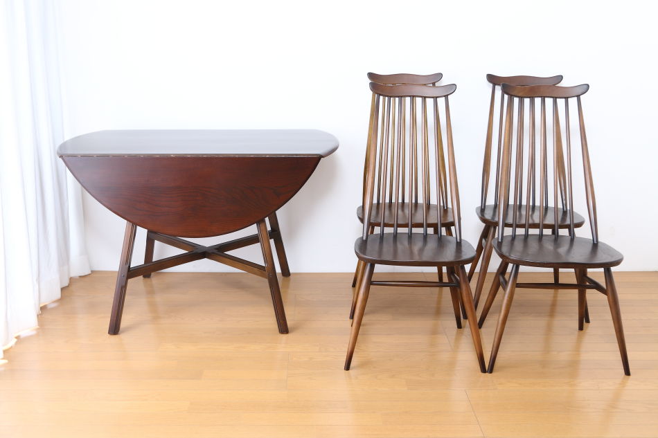 アーコールERCOL No377 ウィンザードロップリーフテーブル /ブルーラベル