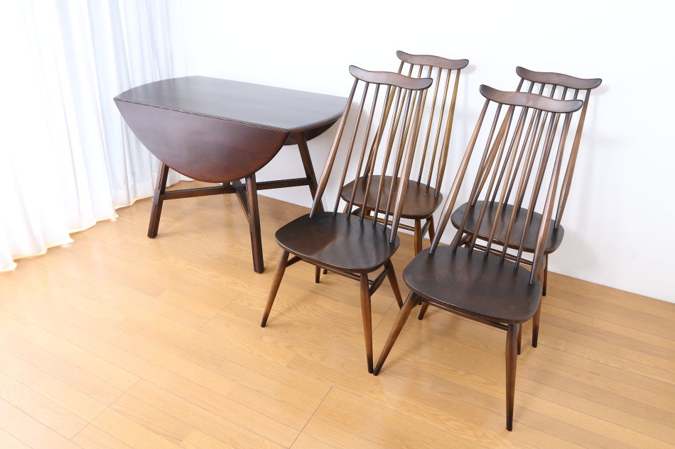 アーコールERCOL No377 ウィンザードロップリーフテーブル /ブルーラベル