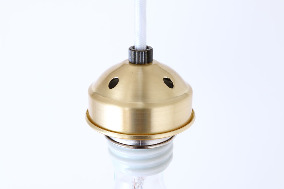 E26 スクリューホワイトソケットランプ / 真鍮ギャラリー付