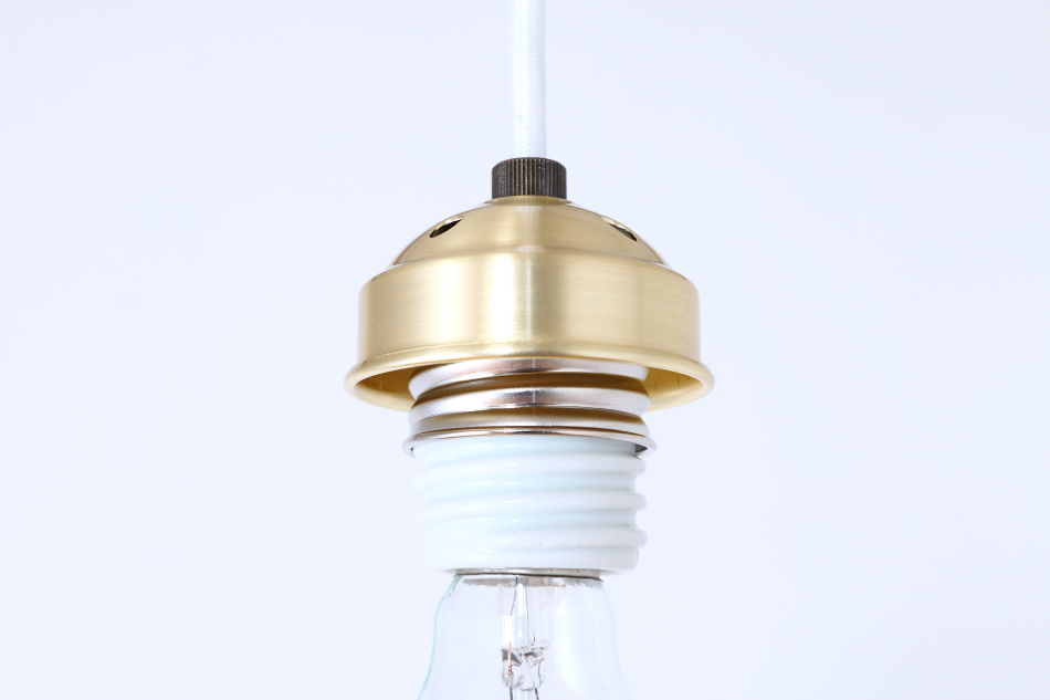 E26 スクリューホワイトソケットランプ / 真鍮ギャラリー付