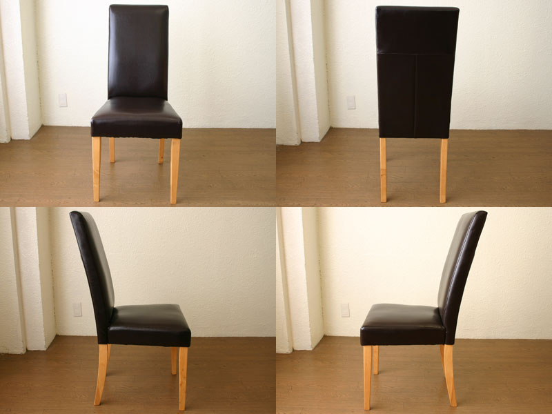 ブラックレザーチェア 