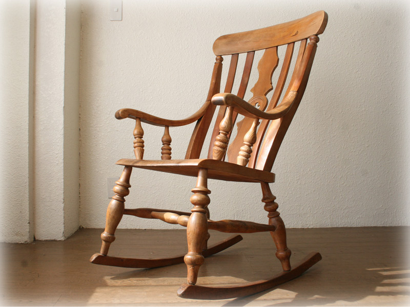 17500円店舗 配送 最安な価格 アンティーク ロッキングチェア 椅子