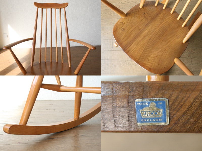 Ercol ロッキングチェア Made in England イギリスercol(アーコール)社の希少なグランドマザー