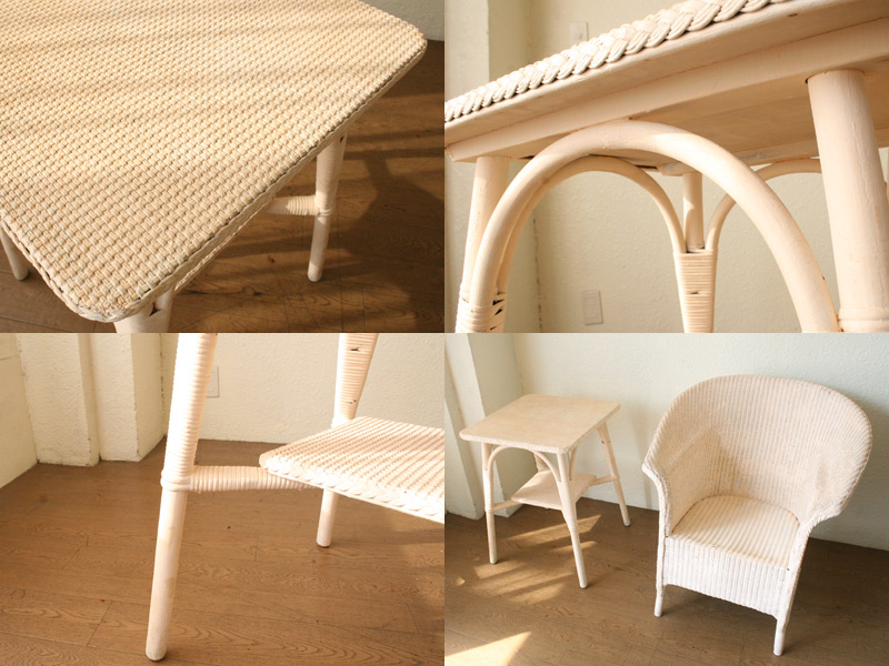 ロイドルームLLOYD LOOM2ティアテーブル(サーモンピンク)