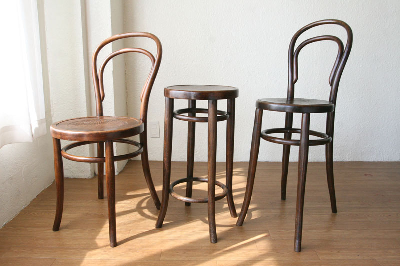 19,502円展示品 THONET/トーネット 404H スツール ハイチェア オーク材a