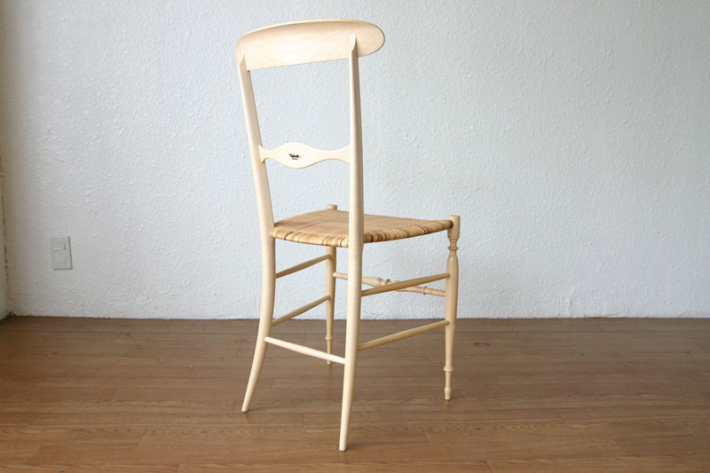 イタリア キアヴァリ カンパニーノ アームチェア 籐張り / 名作椅子