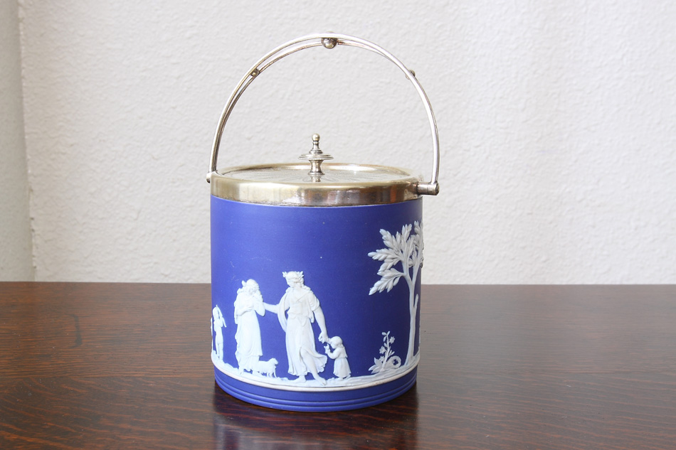 ウェッジウッドWedgwood ジャスパーJasper ビスケットバレル