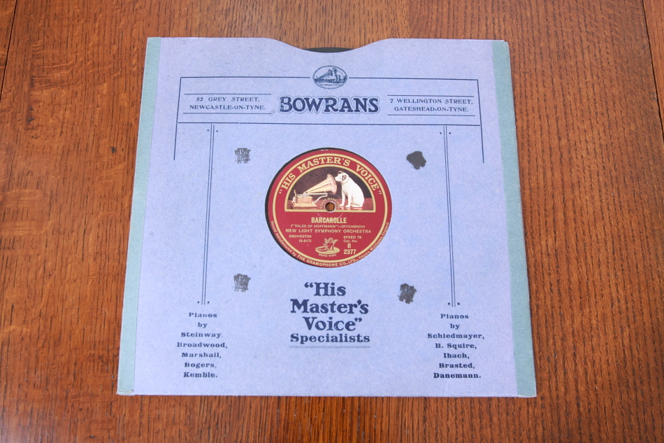 SPレコード盤　10インチ25cm　14　～BARCAROLLE～