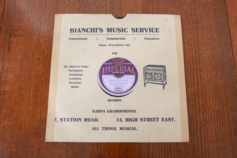 SPレコード盤　10インチ25cm　18　～CONGRATULATIONS～