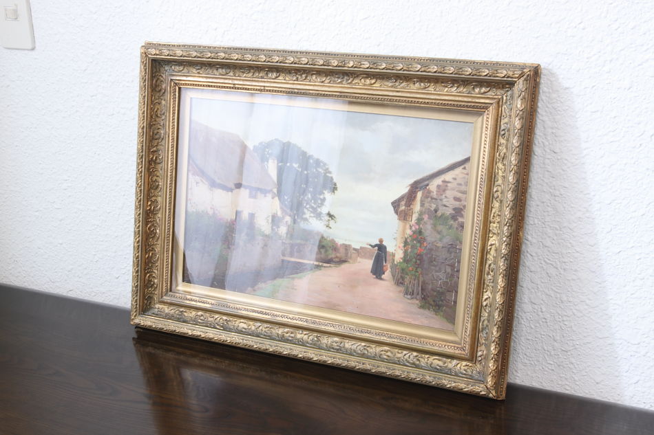 A lady in the country / Oil painting