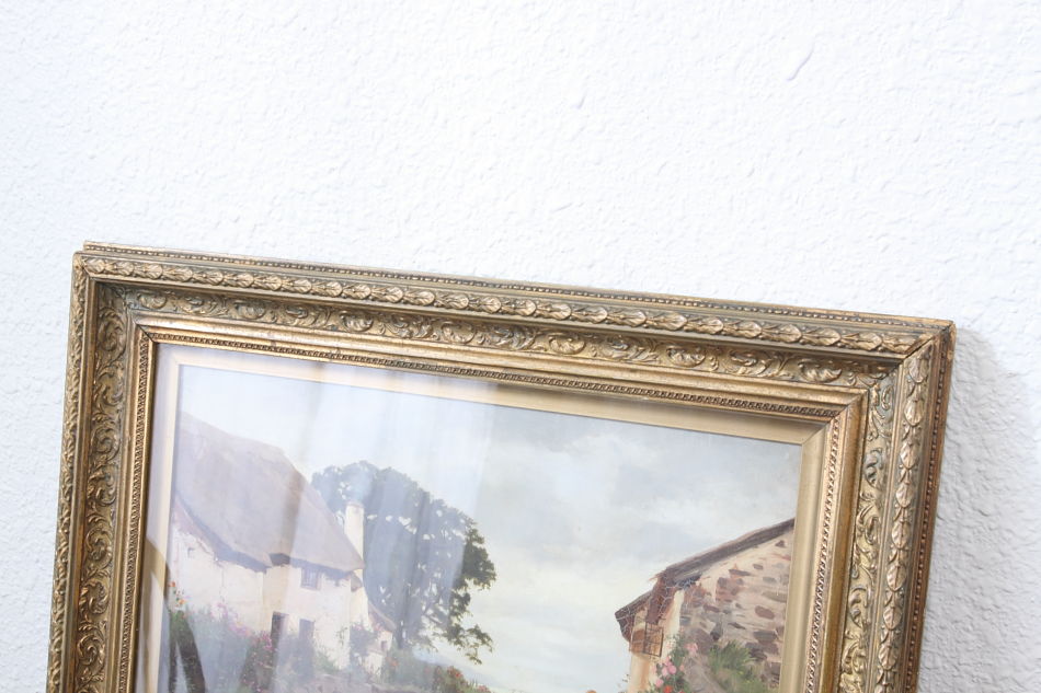 A lady in the country / Oil painting