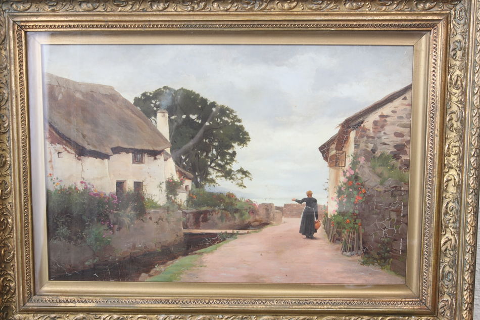 A lady in the country / Oil painting