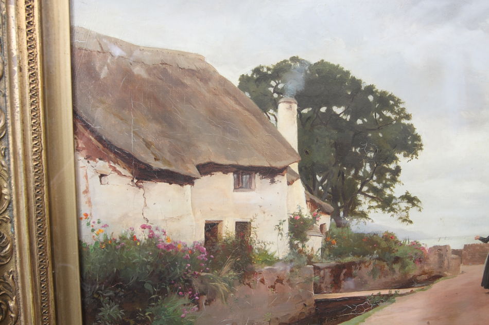 A lady in the country / Oil painting
