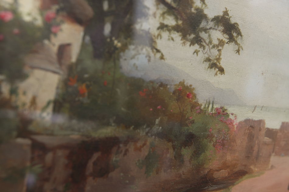 A lady in the country / Oil painting