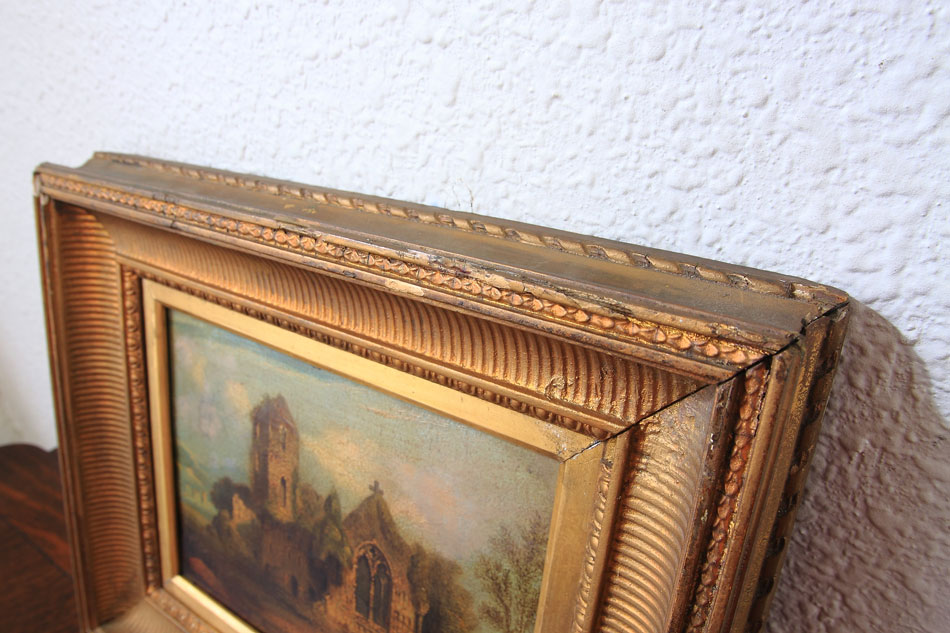 "A runied temple" Oil Painting (油絵)