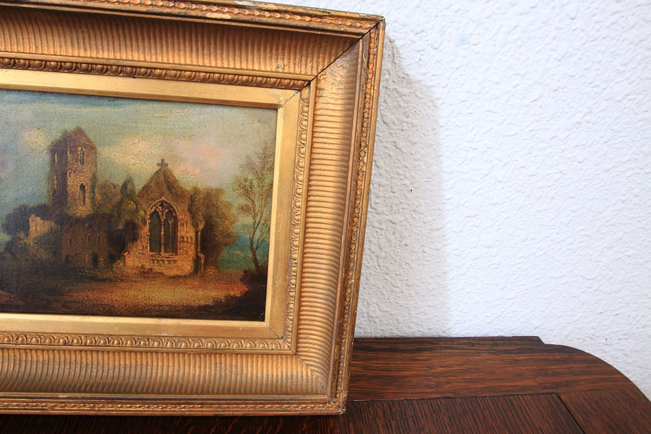 "A runied temple" Oil Painting (油絵)