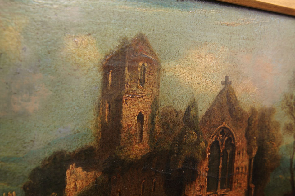 "A runied temple" Oil Painting (油絵)