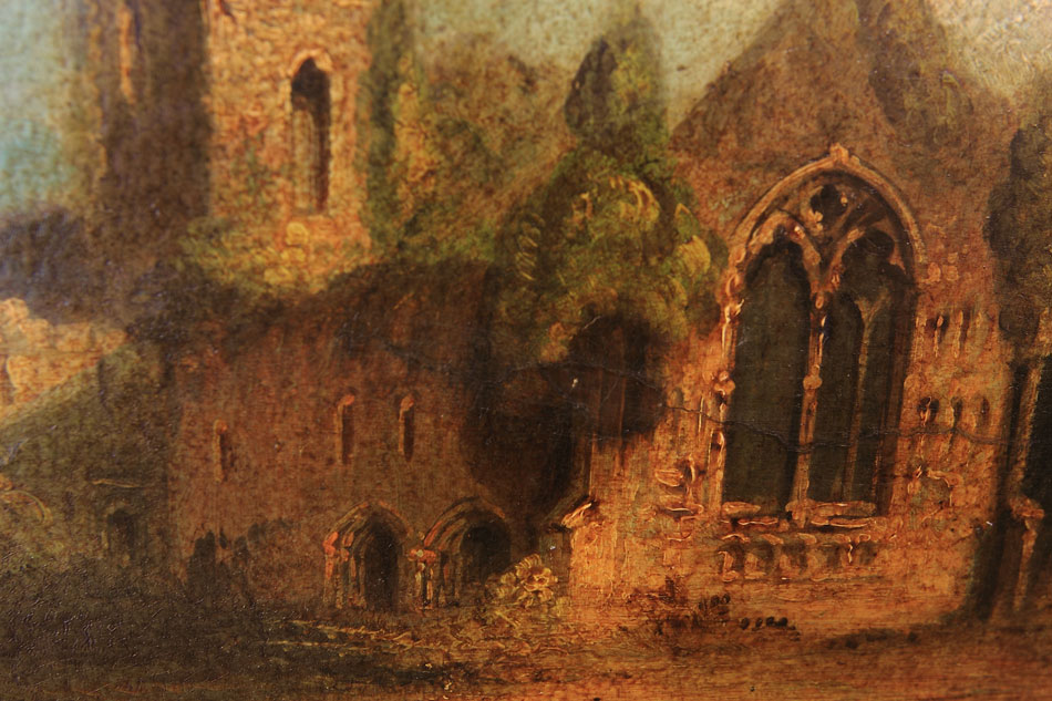 "A runied temple" Oil Painting (油絵)