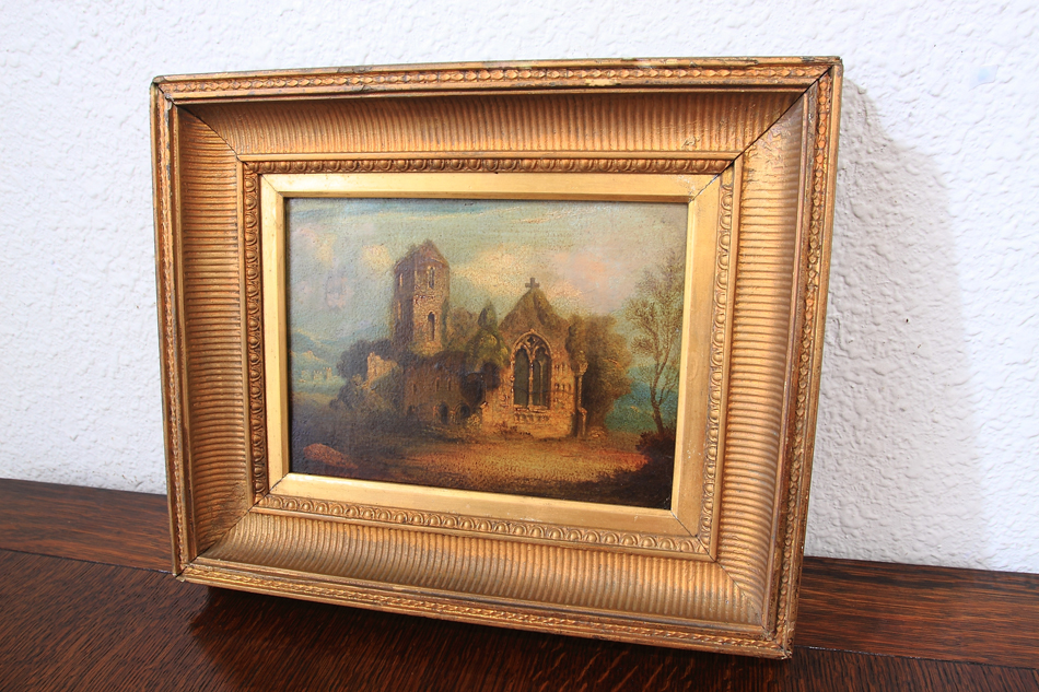 "A runied temple" Oil Painting (油絵)