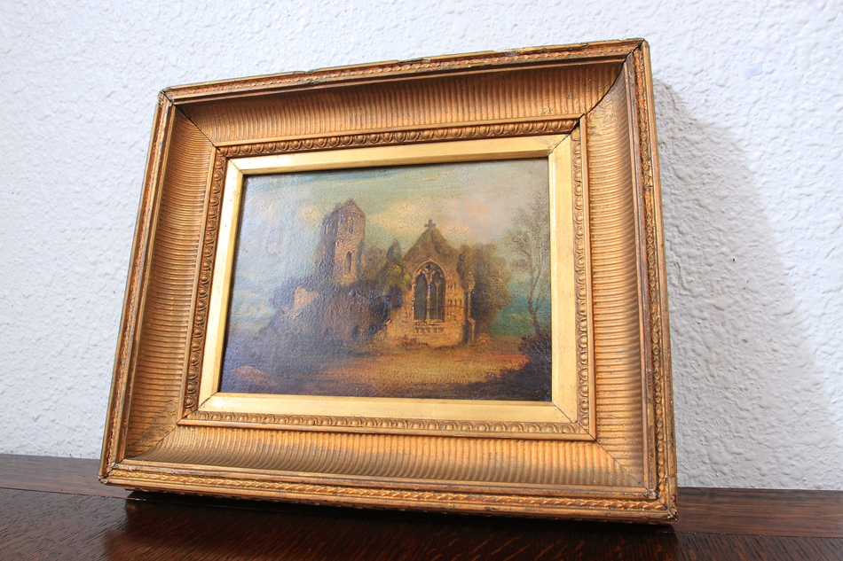 "A runied temple" Oil Painting (油絵)