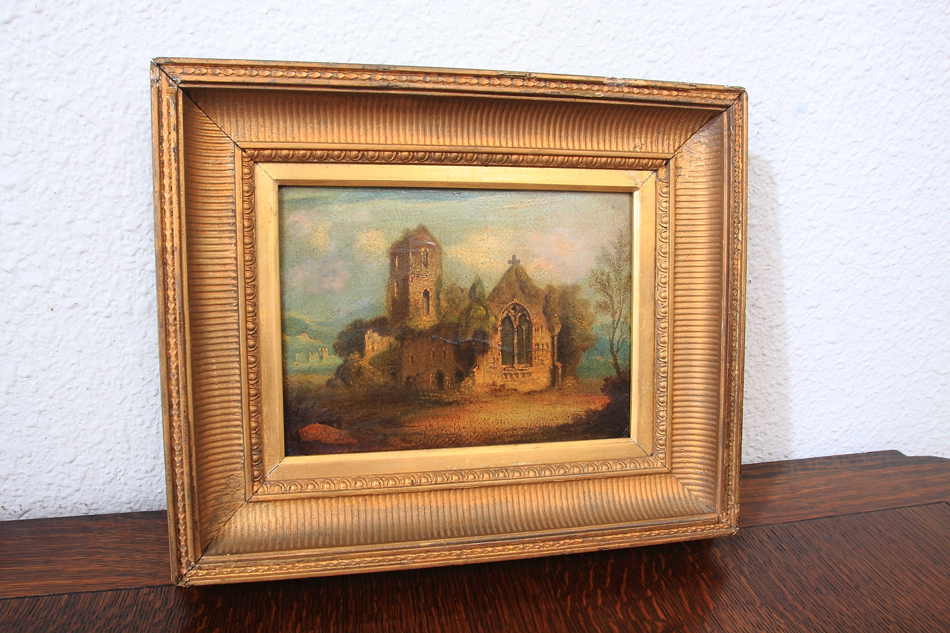 "A runied temple" Oil Painting (油絵)