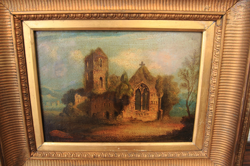 "A runied temple" Oil Painting (油絵)