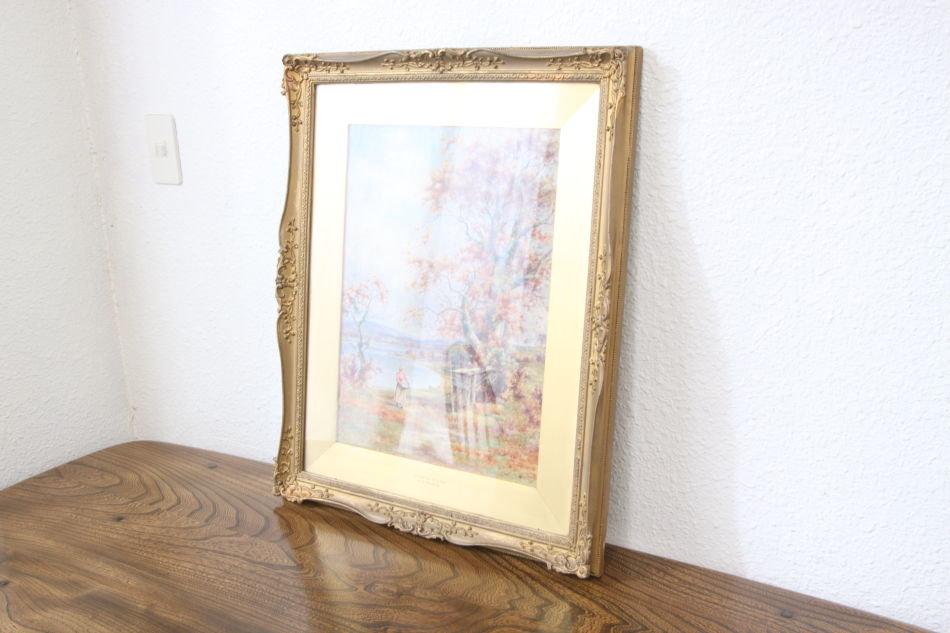 Landscape with a lady / Water Colour(水彩画)