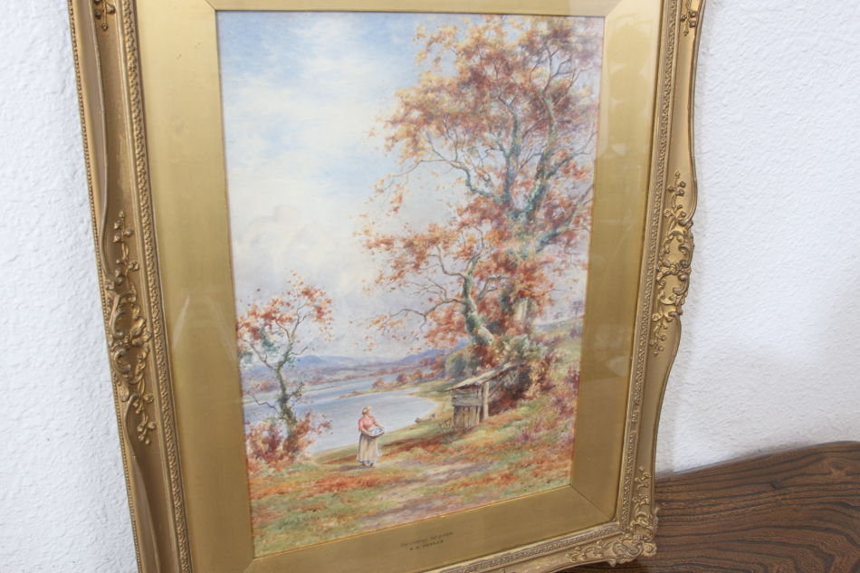 Landscape with a lady / Water Colour(水彩画)