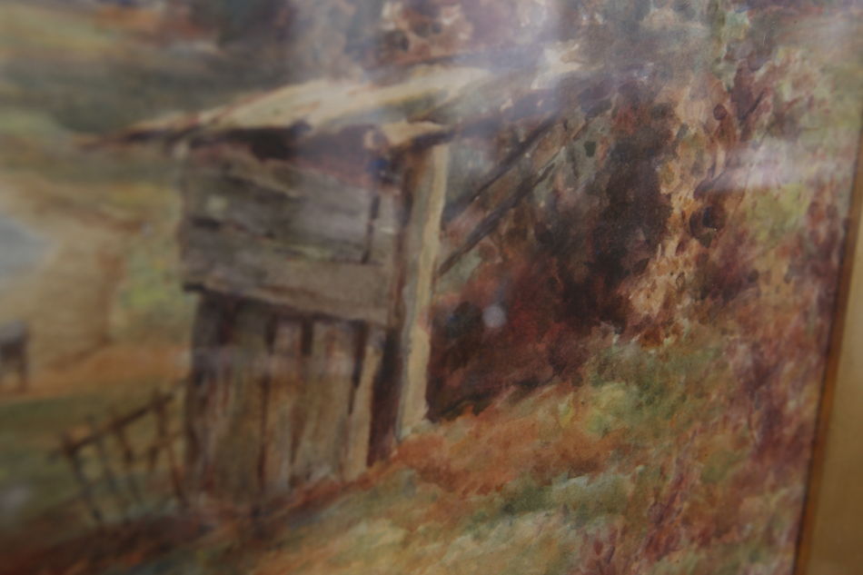 Landscape with a lady / Water Colour(水彩画)
