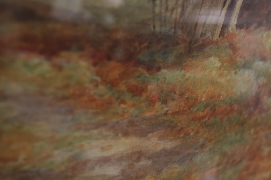 Landscape with a lady / Water Colour(水彩画)