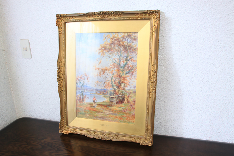 Landscape with a lady / Water Colour(水彩画)