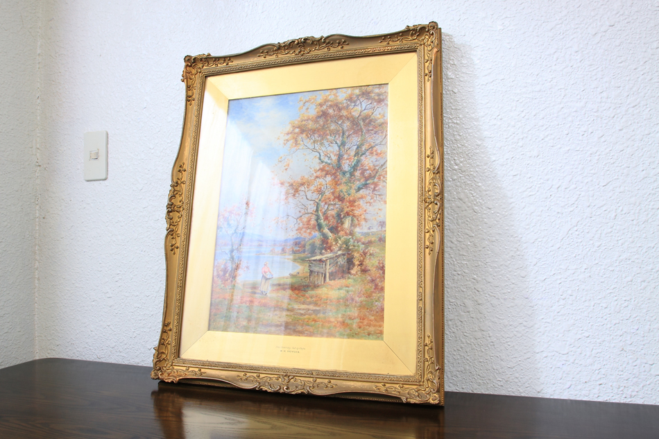 Landscape with a lady / Water Colour(水彩画)
