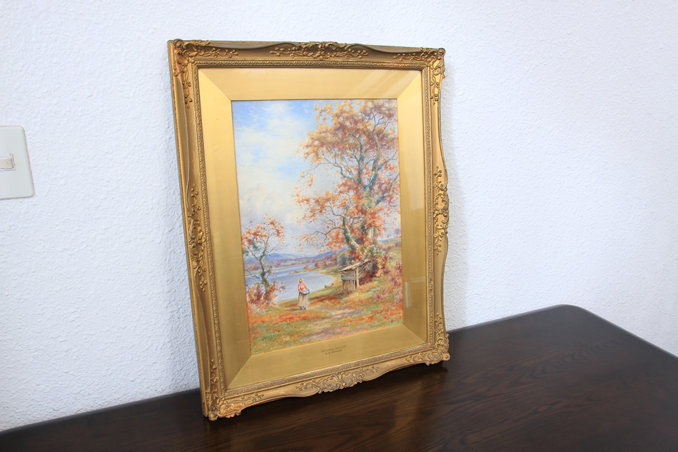 Landscape with a lady / Water Colour(水彩画)