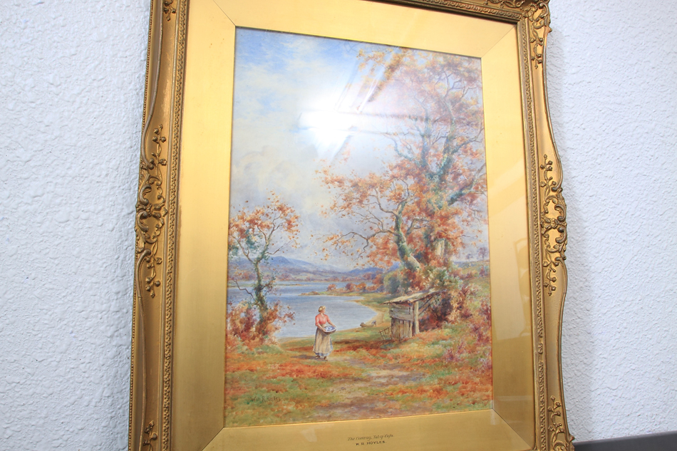 Landscape with a lady / Water Colour(水彩画)