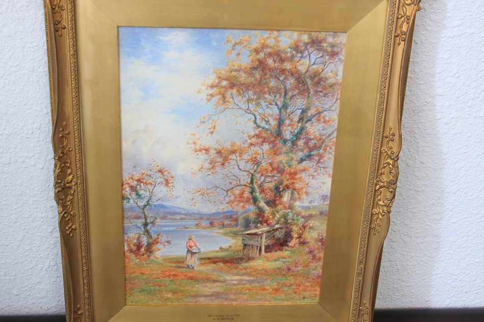 Landscape with a lady / Water Colour(水彩画)