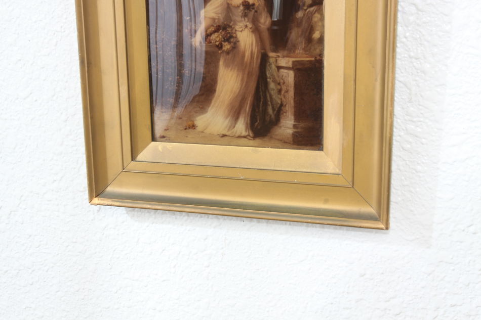 A Lady with a very large hat/crystolian painting