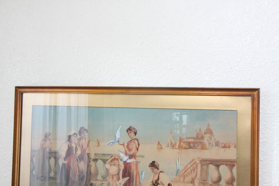 Ladies with bird / Water Colour(水彩画)